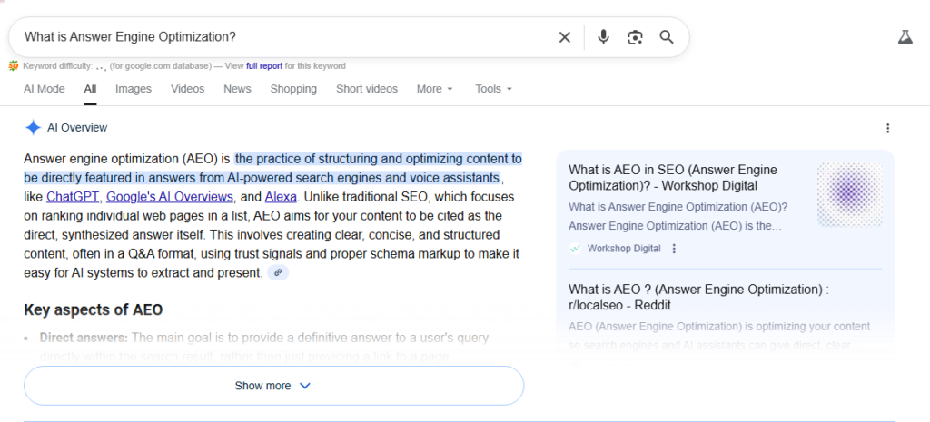 What is Answer Engine Optimization?